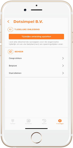Omleiding instellen met Vialer app
